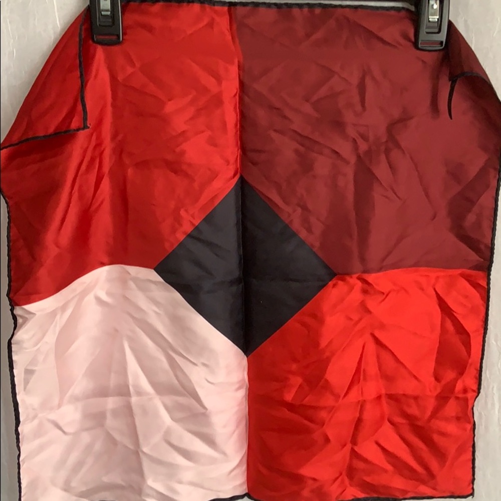 Ashear all silk head scarf or Handkerchief made in Italy 18”X 19”